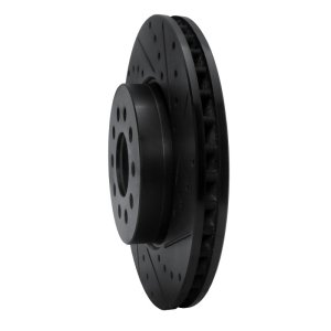 Cadillac CT4 Brake Rotor (1) - Front Right - R1 Concepts - Drill & Slot - Black - `13-`25